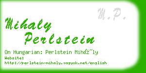 mihaly perlstein business card